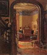 Eastman Johnson Not at Home oil painting on canvas